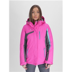 Горнолыжная куртка женская розового цвета 552001R